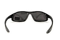 Окуляри захисні Global Vision Code-8 (smoke), сірі в чорній матовій оправі, фото 4