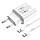 Мережевий зарядний пристрій HOCO N22 Jetta PD25W charger set(Type-C to Type-C)(EU) White, фото 6
