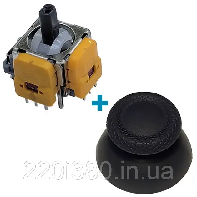 3D механізм PS5 Dualsense із датчиком холу 1 шт + стік V2 сірий 1 шт