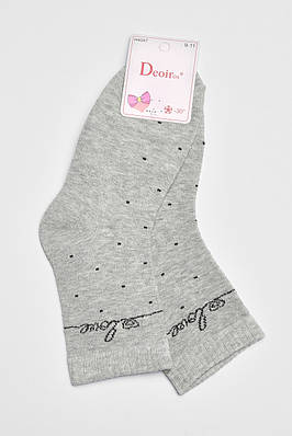 Шкарпетки дитячі махрові для дівчинки сірого кольору 189446T Безкоштовна доставка