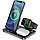 Бездротовий зарядний пристрій HOCO CW33 Ultra-Charge 3-in-1 vertical wireless fast charger Black, фото 4