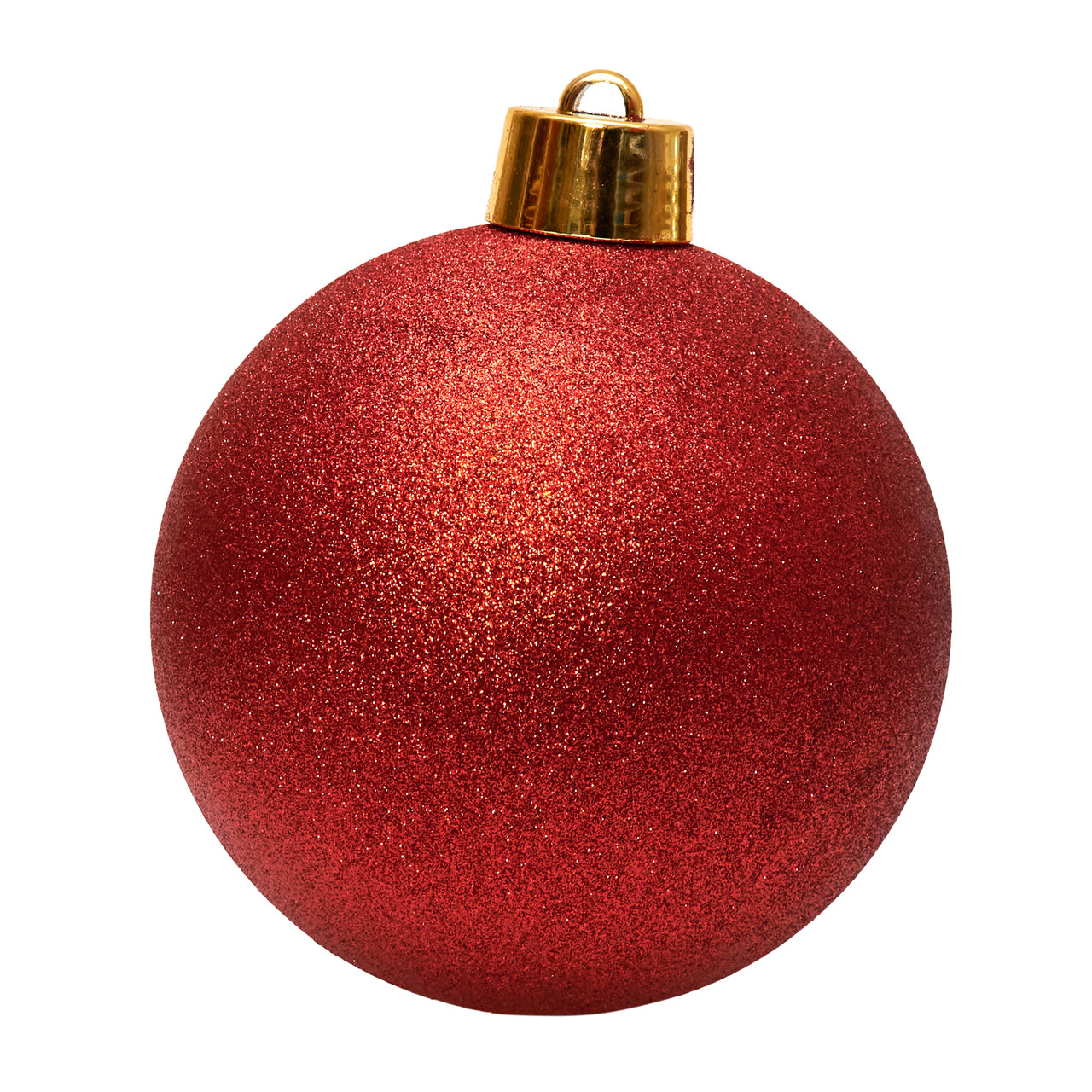 Велика ялинкова іграшка куля, 20 см, сріблястий, гліттер (034086), фото 1