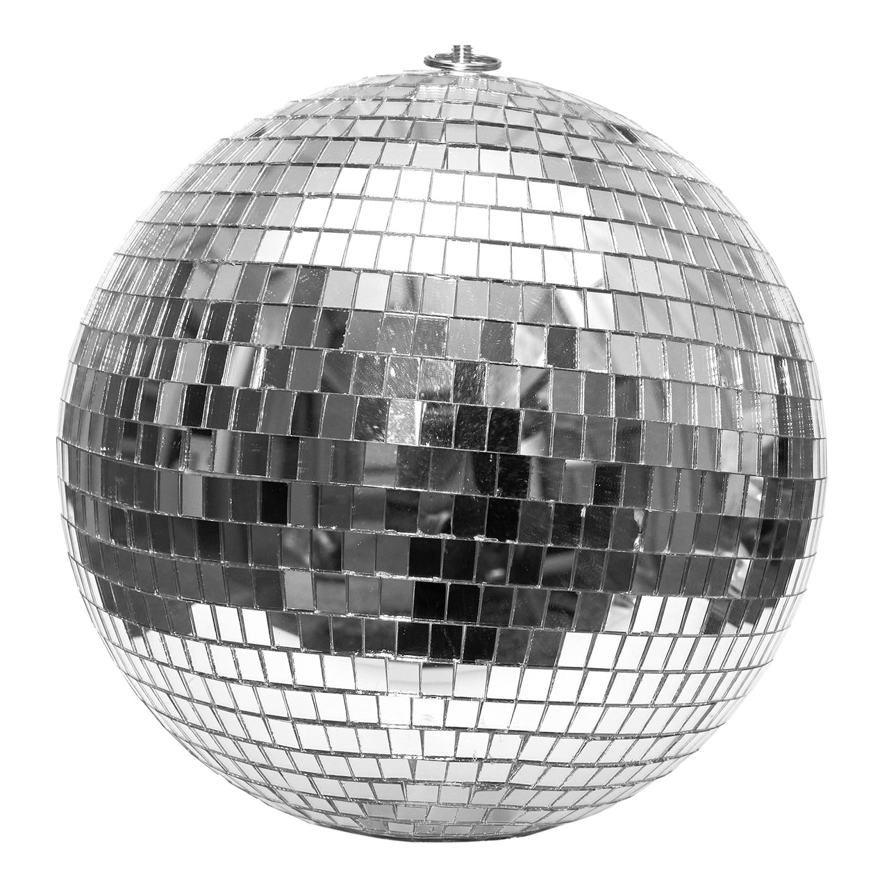 Ялинкова іграшка - куля "Диско", дзеркальний сріблястий, D 30 см, глянець (892838), фото 1