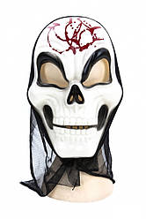 Маска білий череп мікс маска на хелловін