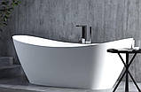 Ванна окремостояча 180х80х72 см овальна акрилова Insana Amina з сифоном і ніжками, фото 2
