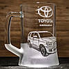 Пивний келих з гравіюванням автомобіля Toyota Sequoia Тойота Секвоя - подарунок для автомобіліста, фото 2