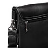 Сумка чоловіча чорна на плече на два відділи під однією загальною змійкою з екошкіри середня Dr. Bond 226-2, фото 7