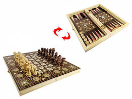 Шахи HAODELI CHESS 1680EC 3 в 1 Східний стиль, 7964589 — 346