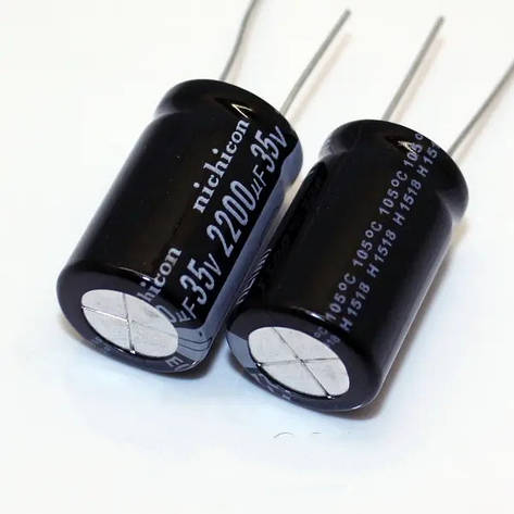 Конденсатор Nichicon 2200uF 35V 2200мкФ 35В 16 X 30mm, фото 1