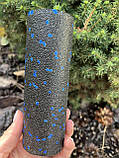 Масажний ролик (роллер) гладкий PowerPlay PP-4346 Mini EPP Foam Roller Чорно/Синій (15x5,3см.), фото 5