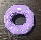 Еспандер кистьовий PowerPlay PP-4331, силіконовий, 20-25-30 кг, Фиолетовый - для зміцнення хвата і передпліччя, фото 4