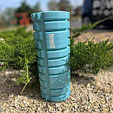 Масажний ролик PowerPlay PP_4025, EVA-піна, синій, 33×14 см - для йоги, фітнесу, реабілітації, фото 4