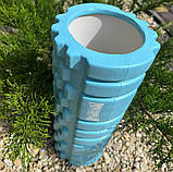 Масажний ролик PowerPlay PP_4025, EVA-піна, синій, 33×14 см - для йоги, фітнесу, реабілітації, фото 6