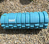 Масажний ролик PowerPlay PP_4025, EVA-піна, синій, 33×14 см - для йоги, фітнесу, реабілітації, фото 7