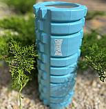 Масажний ролик PowerPlay PP_4025, EVA-піна, синій, 33×14 см - для йоги, фітнесу, реабілітації, фото 8