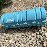 Масажний ролик PowerPlay PP_4025, EVA-піна, синій, 33×14 см - для йоги, фітнесу, реабілітації, фото 9
