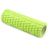 Масажний ролик (роллер) PowerPlay 4342 Massage Roller Зелений (30x10см.), фото 3