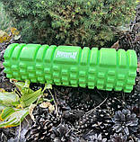 Масажний ролик PowerPlay PP_4342, EVA-піна, зелений, 30×10 см - для йоги, фітнесу, реабілітації, фото 3