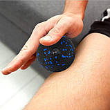 Масажний набір PowerPlay PP_4015 EPP Foam Roller Set 4in1 (2-ва роли + 2-ва м'ячі) Чорно-синій, фото 9