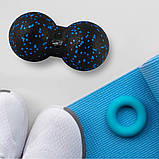 Масажний набір PowerPlay PP_4015 EPP Foam Roller Set 4in1 (2-ва роли + 2-ва м'ячі) Чорно-синій, фото 11