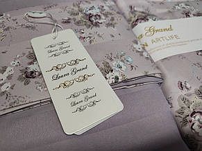 Постільна білизна в подарунковій коробці Laura Grand - Strip Satin Demmy, фото 3