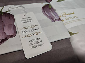 Постільна білизна в подарунковій коробці Laura Grand - Strip Satin Demmy, фото 4