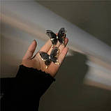 Сережки з метеликами чорні метелики сітчасті Butterfly, фото 2