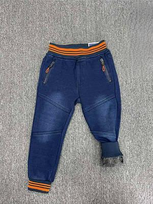 Джинси теплі Buddy Boy для хлопчика 3-8 років Фліс, 98, Синій