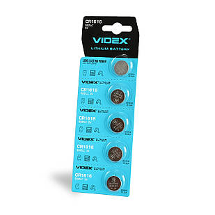 Батарейка літієва Videx CR1616 BLISTER CARD CR1616 23370