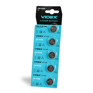Батарейка літієва Videx CR1632 BLISTER CARD CR1632 23372