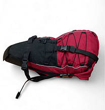 Велосумка байкпакінг під сідло 65x15x15см червоний/чорний SWAT