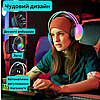 Ігрові навушники з мікрофоном для ігор геймерські з підсвічуванням RGB для комп'ютера ПК і ноутбука Hoco Rich, фото 7