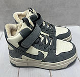 Зимові дитячі кросівки на овчині  Bessky 32-36 сірі, фото 2