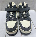 Зимові дитячі кросівки на овчині  Bessky 32-36 сірі, фото 3