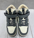 Зимові дитячі кросівки на овчині  Bessky 32-36 сірі, фото 4