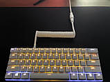 Кастомний кабель для клавіатури та інших приладів Coiled cable USB-A - USB Type-C, фото 4
