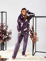 Жіночий домашній махровий костюм — махрова піжама (р.42-58). Арт-4806/4