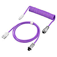 Кастомний кабель для клавіатури та інших приладів Coiled cable USB-A - USB Type-C