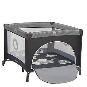 Манеж дитячий дитячий Lionelo Bonnie Grey Stone (складний, сумка для зберігання) Чорний
