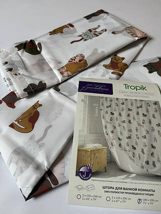 Штора для ванной Kitties Tropic 180x200 cм 7183, фото 4
