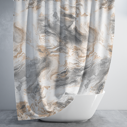 Штора для ванної широка 240x200 см BaranGrey Tropic, фото 1