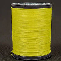Нитка вощена 0,55 мм яскраво-жовта (S077), круглий шнур для шкіри 140 метрів Galaces
