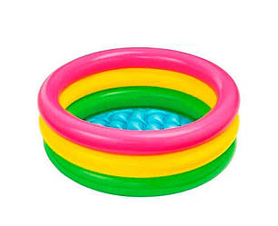 57107 Intex Басейн, 61х22 см Веселка з надувним дном, 28 л, 1-3 років