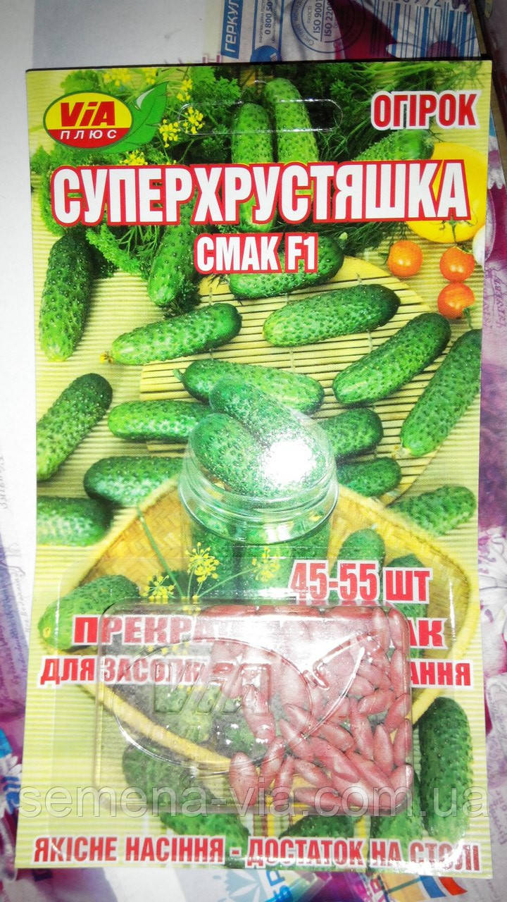 Насіння огірків "Суперхрустяшка Смак F1" ТМ VIA-плюс, 5 г (Польща), фото 1
