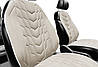 Преміум накидки на сидіння RINNEKO Кремова Екошкіра Дизайн Спорт 5 шт, фото 7