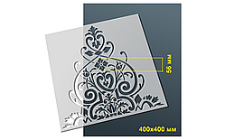 Трафарет №1 багаторазовий 40x40 см Дамаський візерунок 1 товщина 0,5 мм