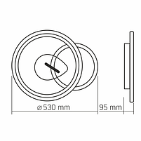 LED Світильник функціональний 52W VL-CLD-992-BSL Decora Videx, фото 3