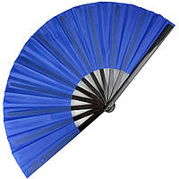 Віяло ручне для танців і спорту 33х61 см. синє (C5802)