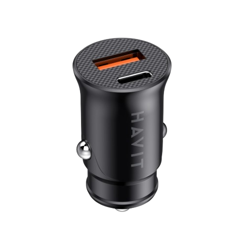 Автомобільний зарядний пристрій Havit HV-CC2022 20W USB+Type-C 20W чорний
