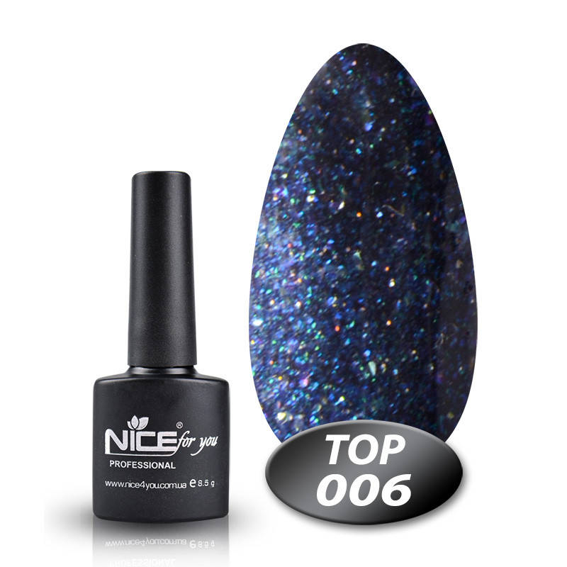 

Топ с глиттером 006 Nice for you синий 8,5 мл